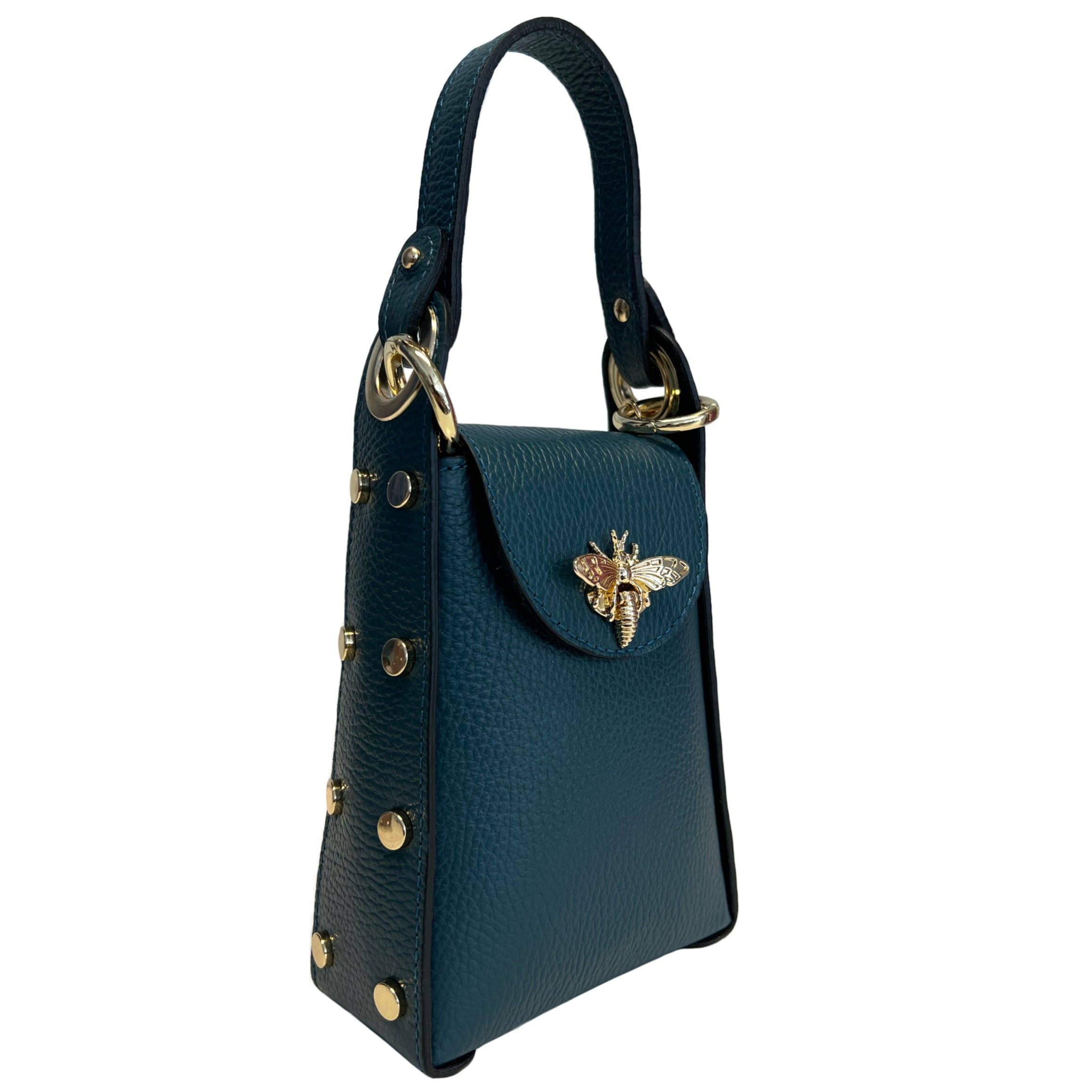 MODARNO - Wholesale Top Handle Bag - Women's - Modarno mini bag in genuine leather dollar with bee-shaped l1