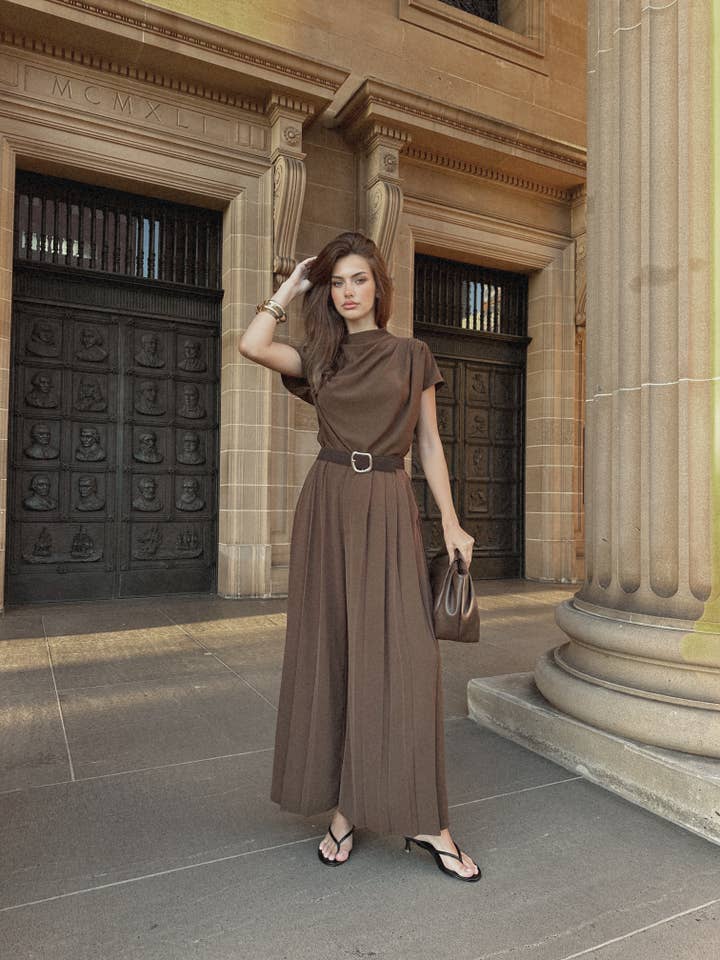 Twosisters The Label - Wholesale Pants – Women's - Sharee Pants-Brown5
