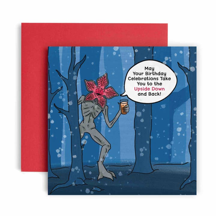 Huxters - Wholesale Birthday Card - Stranger Things Upside Down Birthday Card0