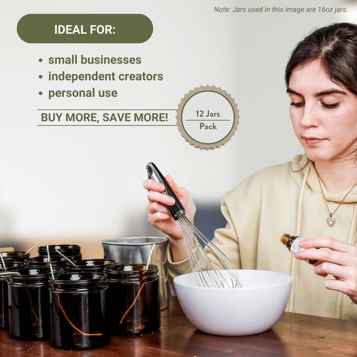 Nature Packaged - Vente Pots - Bocal en verre ambré de 1 oz