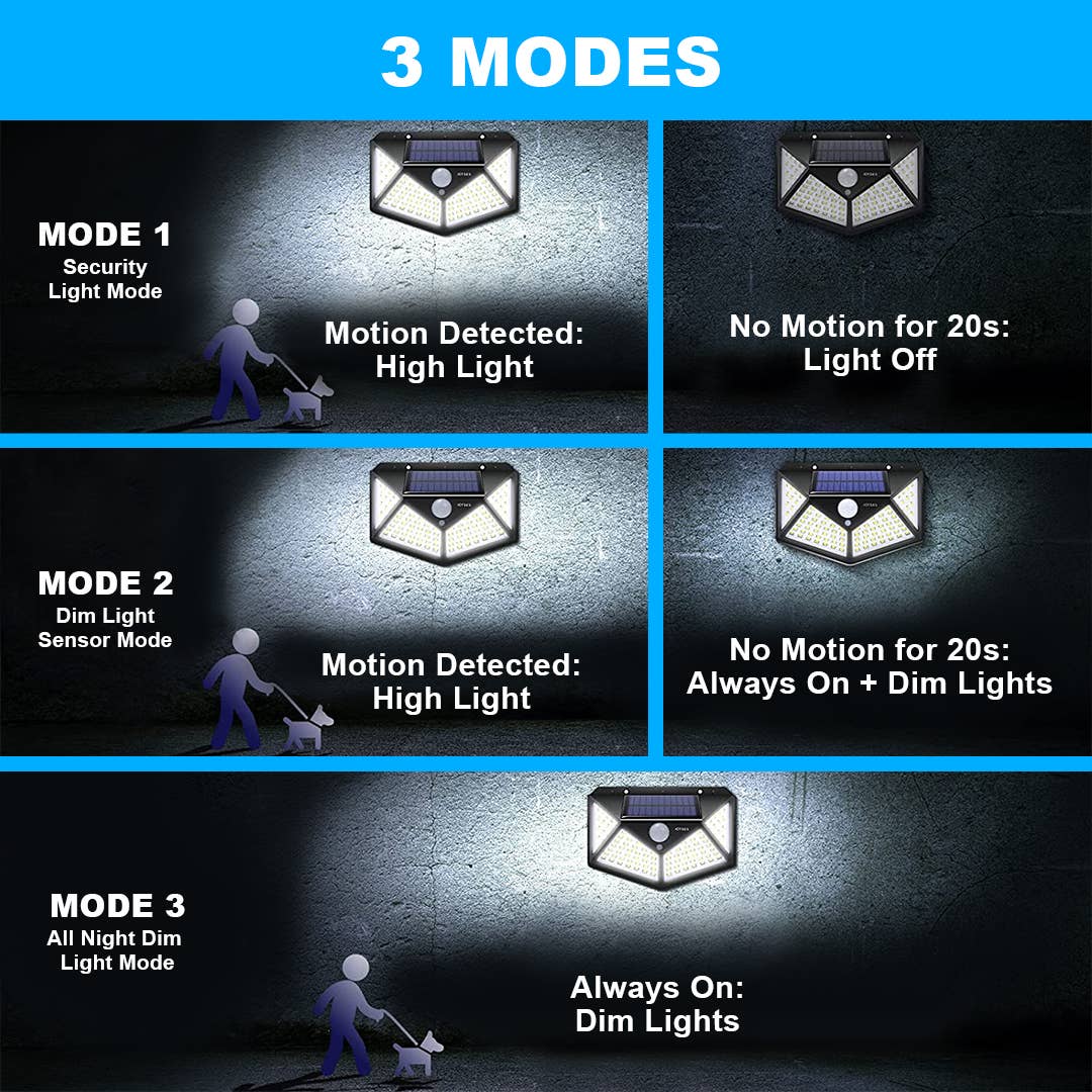 Mtistanbul LTD - Vendita all'ingrosso Luce per esterni/da giardino - 1 x luce solare per esterni impermeabile, 100 LED4
