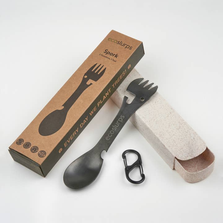 EcoSlurps - Vendita all'ingrosso Set di posate assortite - Posate da viaggio - Set di posate riutilizzabili Spork Cutlery in custodia3