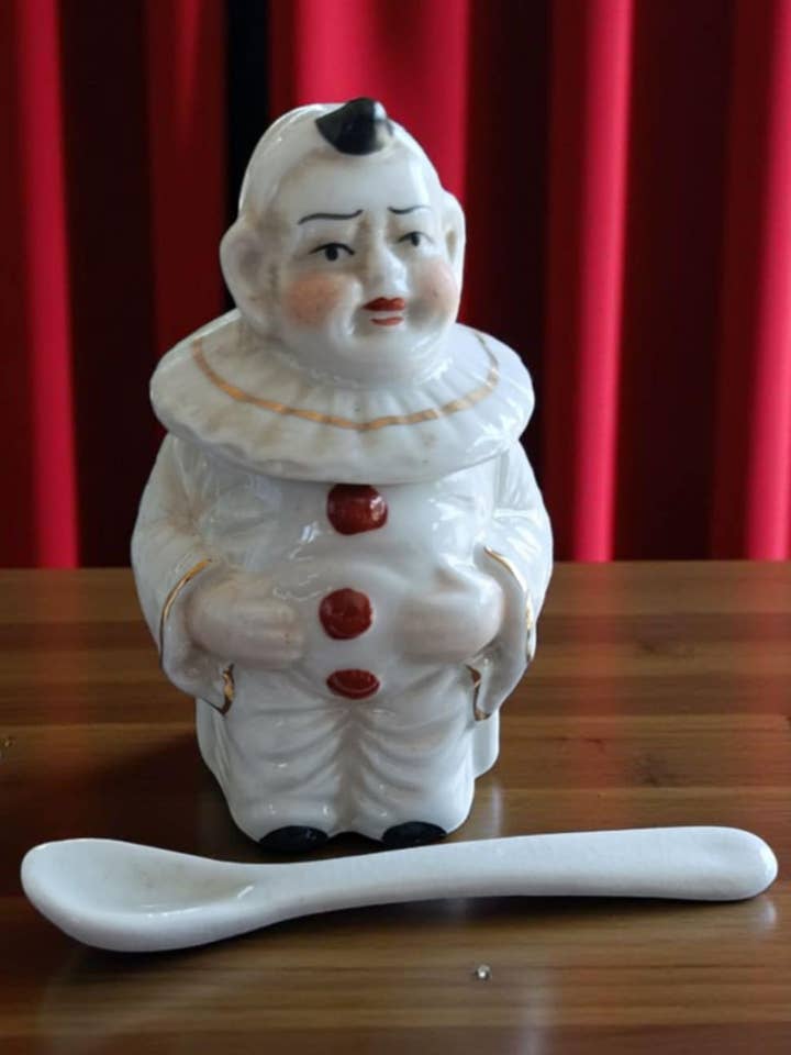 Mostardeiro Pierrot Art Déco – Porcelana Revival Vintage por atacado de Art Déco Style