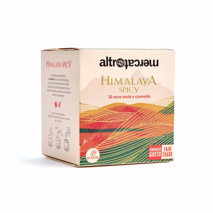 Altromercato - Venta al por mayor Bolsitas de té - Té Picante del Himalaya - 15 bolsitas de té en pirámide - 30 g4