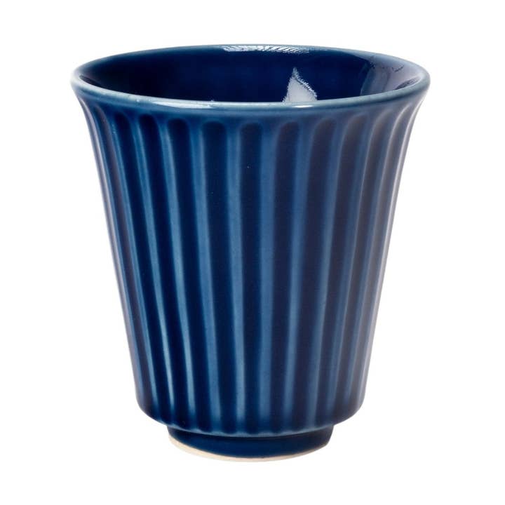 Minoware Sogi Yunomi Tazza da Tè Giapponese Smalto Reattivo Blu JP (6/48) per la vendita all'ingrosso da parte di Urban Tokyo