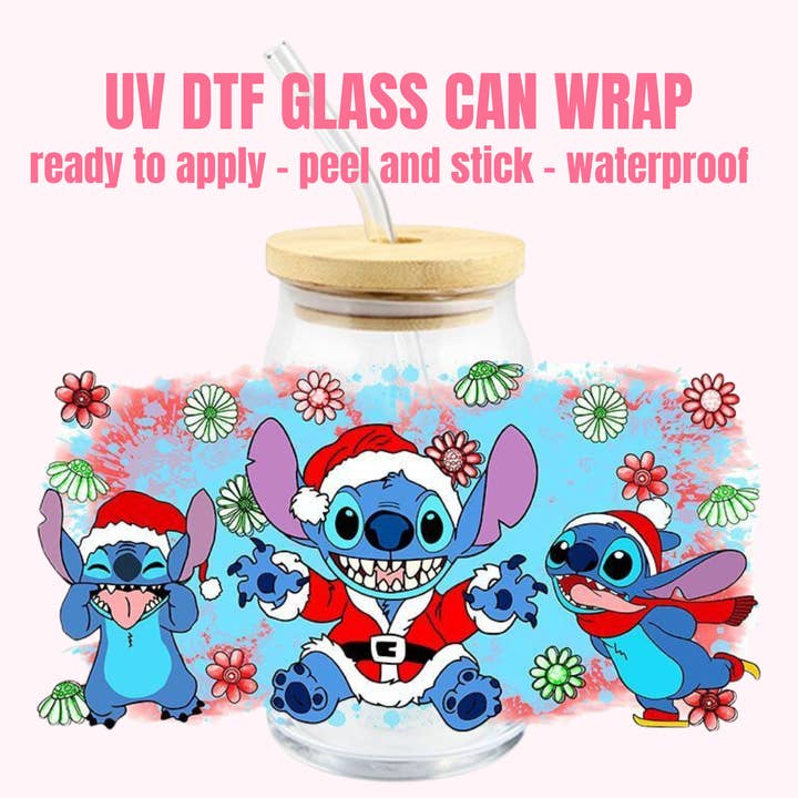 UV DTF Cup Wrap Christmas 94 for wholesale by One Stop Cups