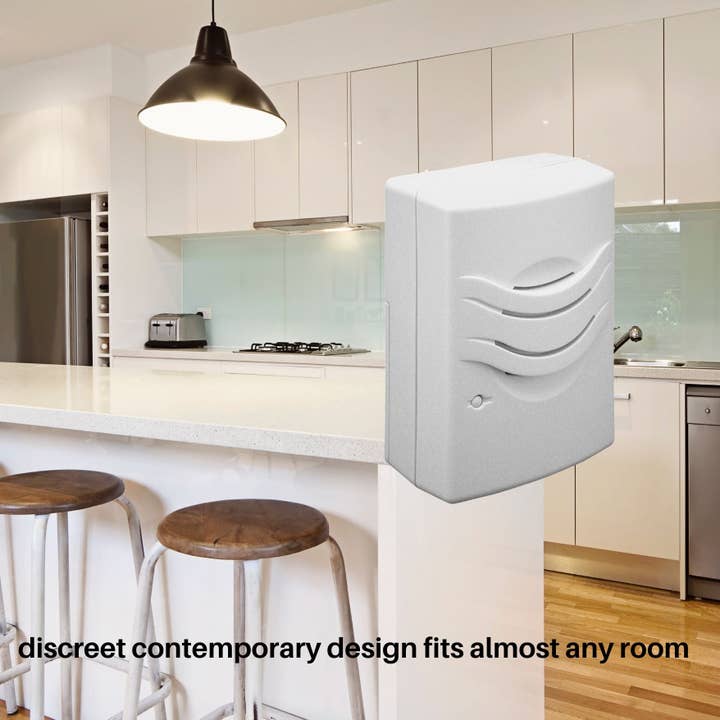 FLI Products - Wholesale Door Hanger - IQ America Wireless Plugin Contemporary Door Bell, Receiver ONLY, 2 Melody Notes 100 foot Range, White