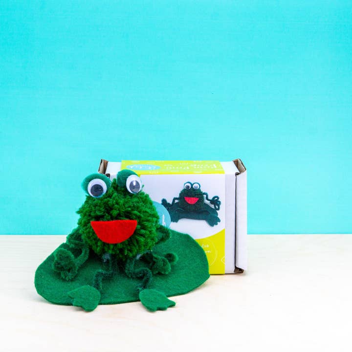 Pom Stitch Tassel – wholesale DIY craft kit – Child – Frog | Animal | Amphibian | DIY | Pom Pom Craft Kit1