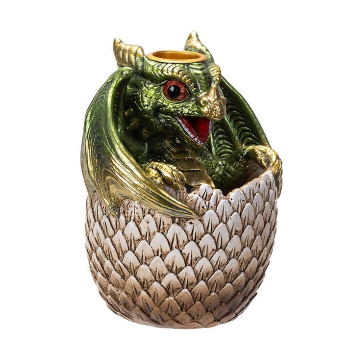 Pacific Trading – Porta-incenso por atacado – Queimador de Incenso de Retorno de Fumo com Ovo de Dragão e Filhote2