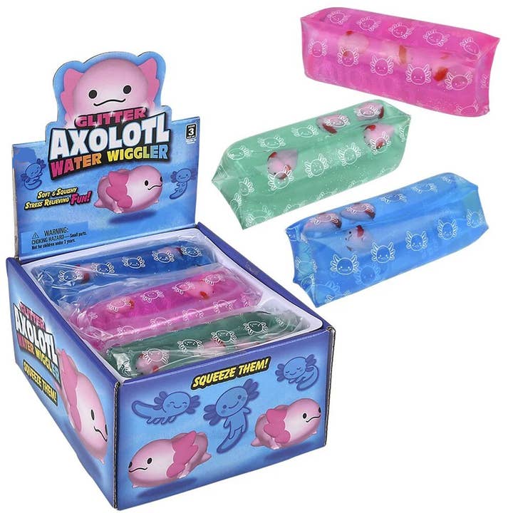 Axolotl Water Wiggler Kids Toy- In Bulk for wholesale by Holiday Farm