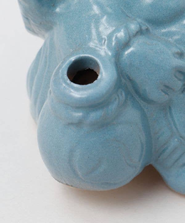 Ametsuchi by Amina Collection - Wholesale Decorative Figurine - SHIGARAKI Ware Sitting TANUKI - Blue5