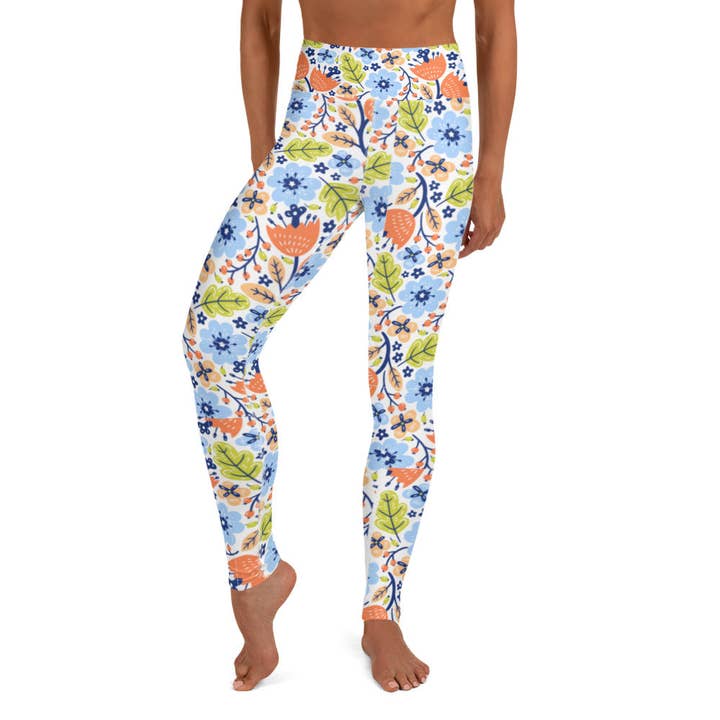 Floral Print Yoga Leggings for wholesale by Craftmerce Inc