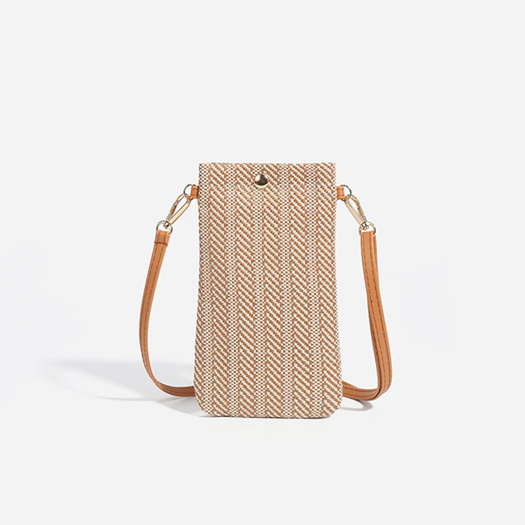 UNISHE - Wholesale Tote Bag - Women's - Woven Vertical Straw Crossbody Shoulder Bag ZK32255