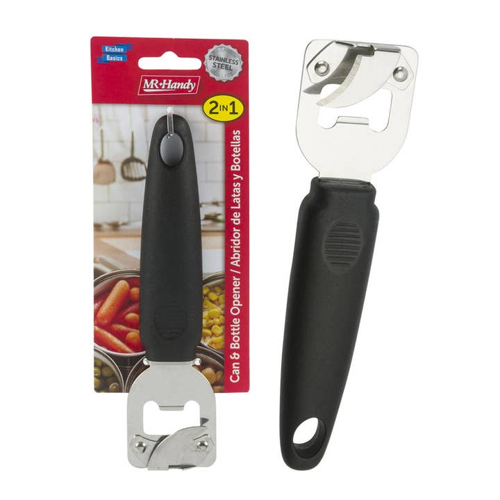 Dosen- & Flaschenöffner - 2 in 1 - 16,5 cm - Edelstahl für den Großhandel von Deluxe Import Trading