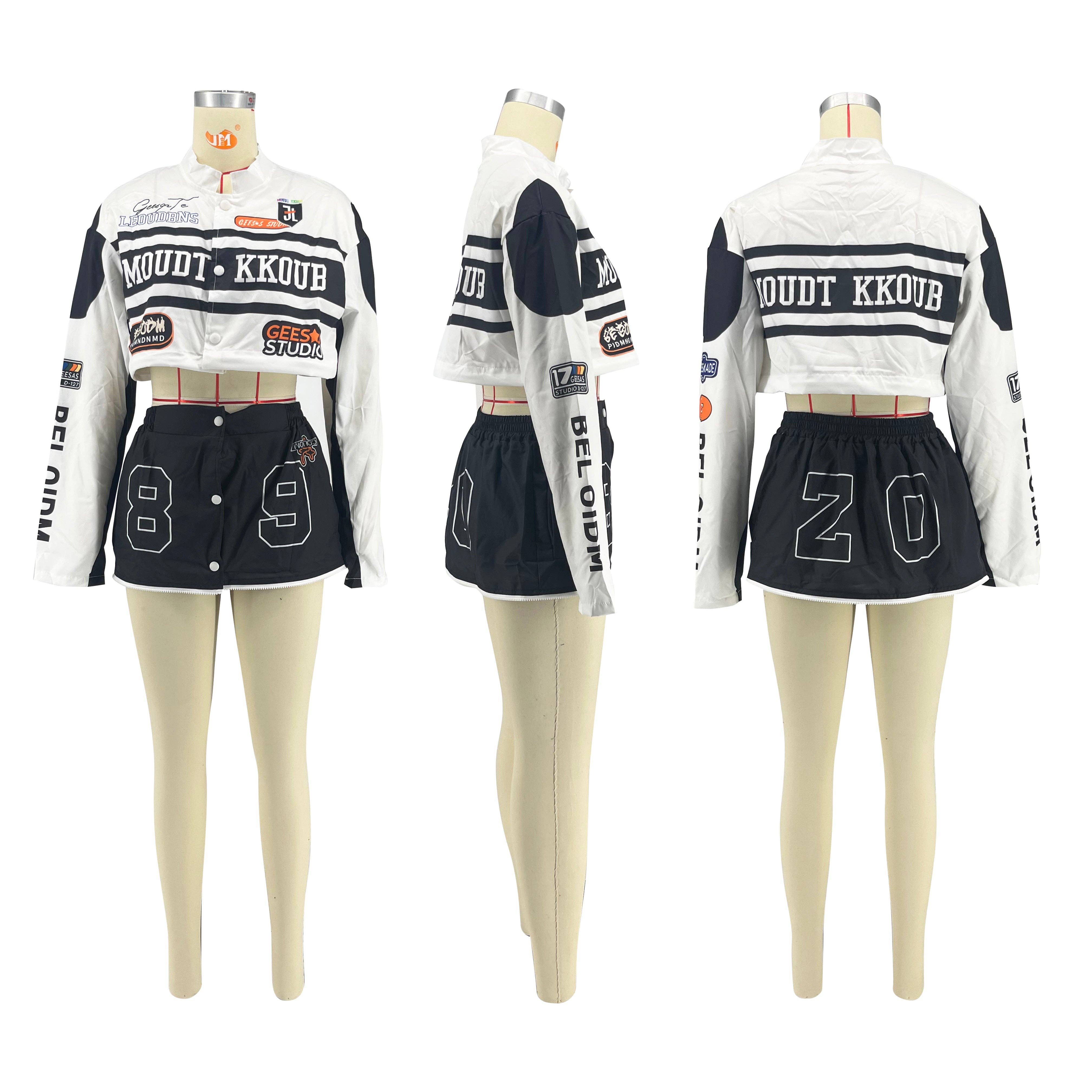 MB Fashion Wholesale - Wholesale Varsity/Baseball Jacket - Women's - MB FASHION THIN MOTO 2 IN 1 JACKET AND SKIRT 8427LY20