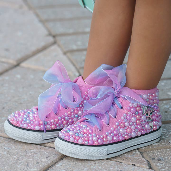 Rainbow L.O.L. SURPRISE! Unicorn Beaded Sneakers for wholesale on Faire