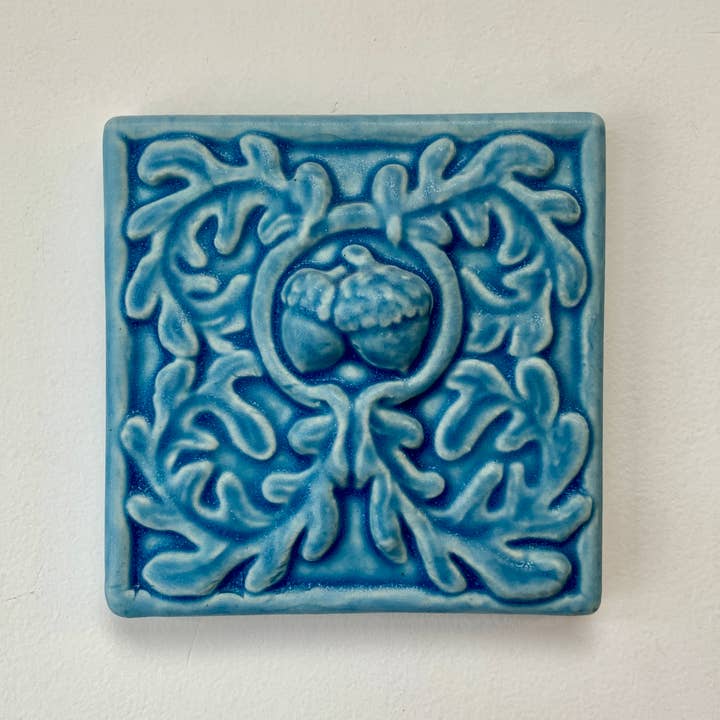 Whistling Frog Tile Inc. - Wholesale Wall Tile - Acorn Floral Art Tile Fall theme ceramic wall decor Autumn4