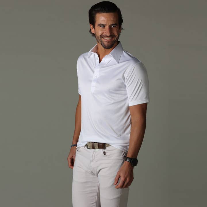 The Original Dress Collar Polo™ White for wholesale by Collars & Co.