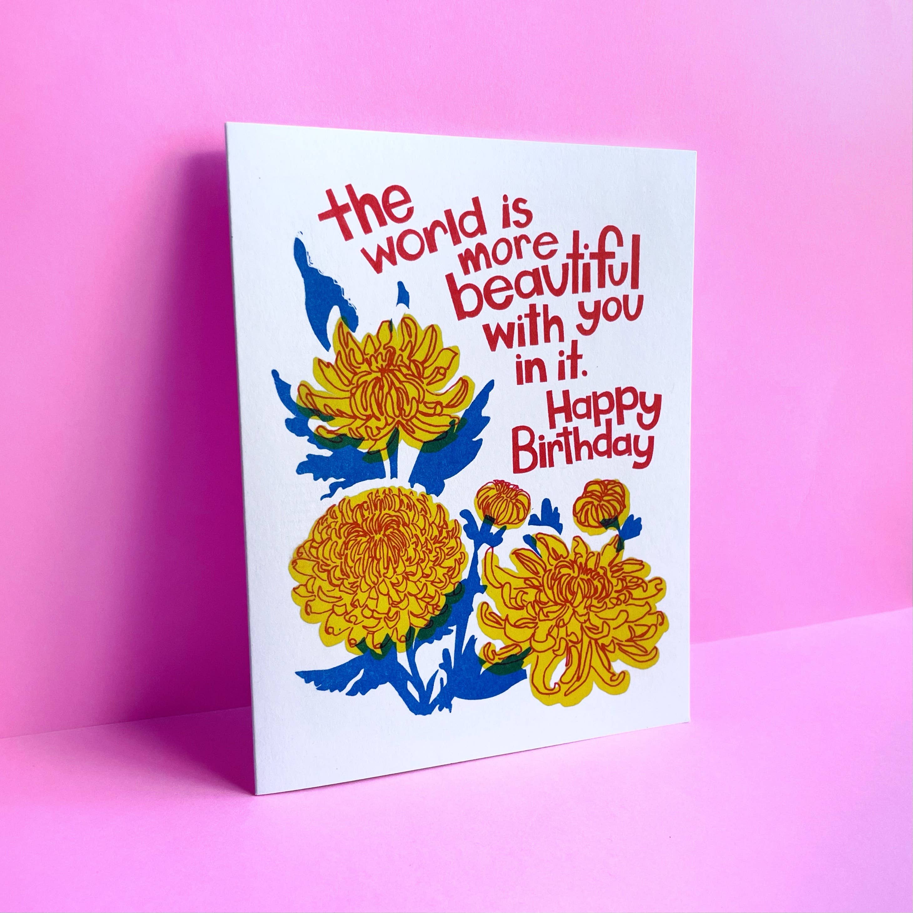 Pier Six Press - Wholesale Birthday Card - Beautiful Birthday Mums - Letterpress Greeting Card1