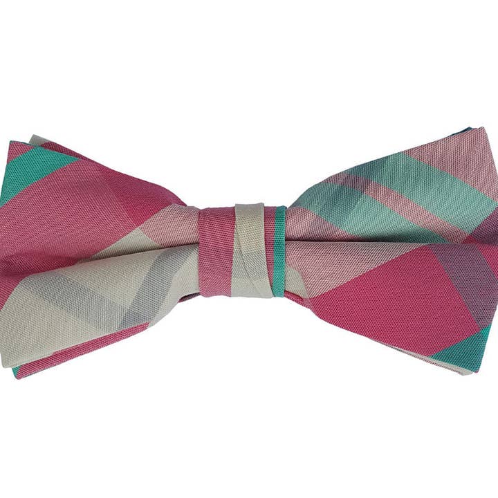Pink Checkered Bow Tie for wholesale by Born To Love