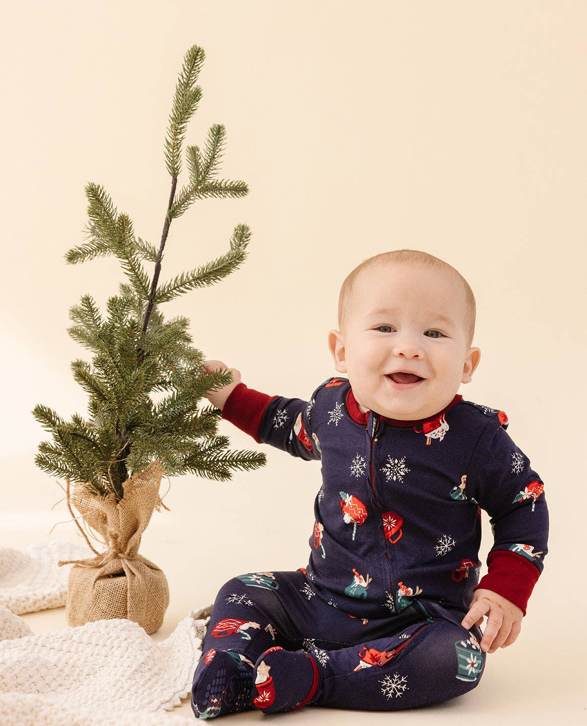 Lark - Wholesale Jumpsuit - Baby - Holiday Convertible Footie in Cozy Cocoa