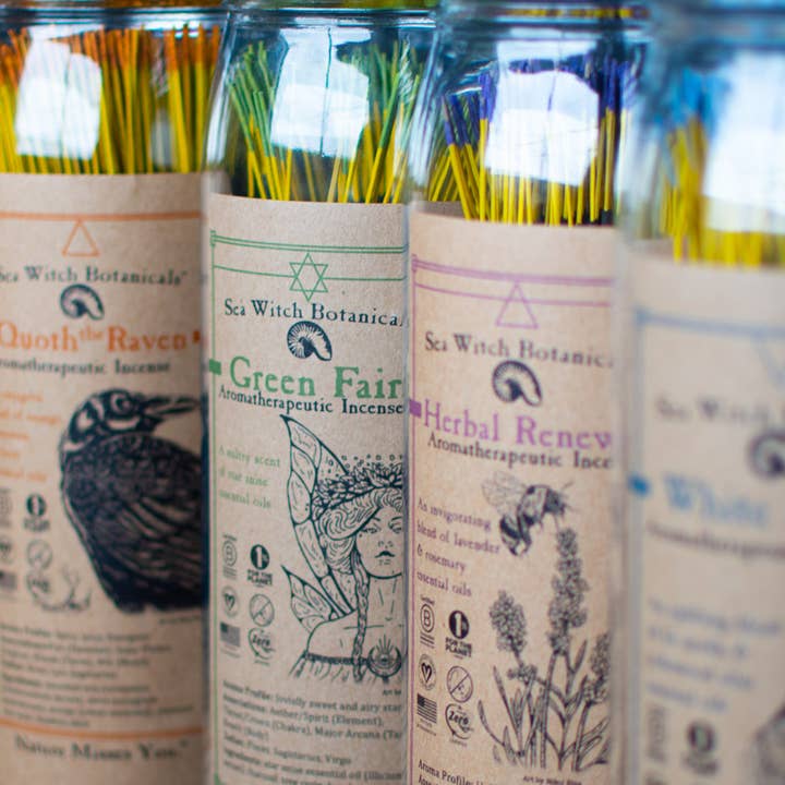 Sea Witch Botanicals - Wholesale Incense - Bulk Incense Starter Set: Jars, Bundles, Free Envelopes