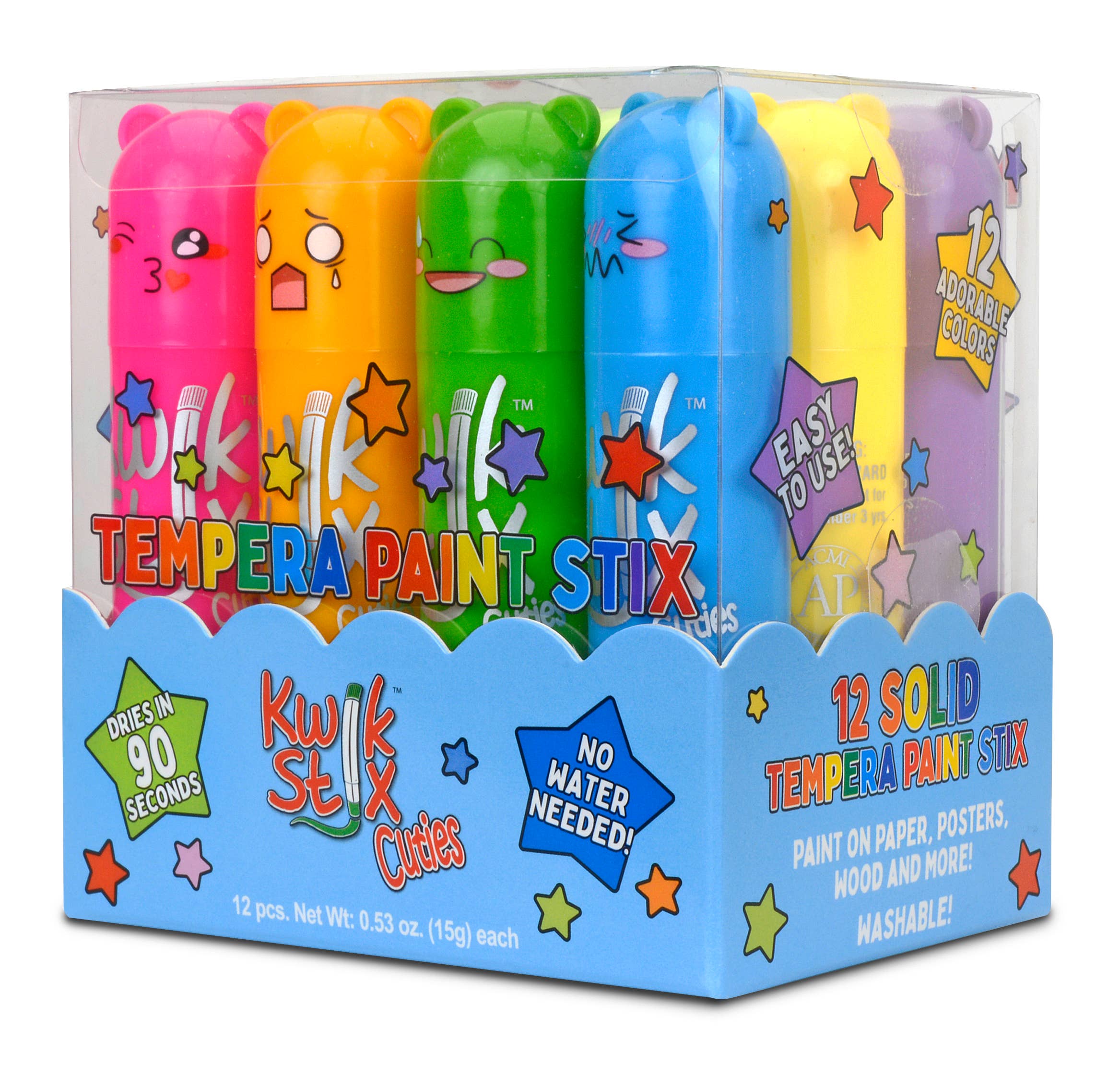 TPG Creations / The Pencil Grip - Wholesale Paint Set - Kwik Stix Cuties - 12 Colors TPG-6847