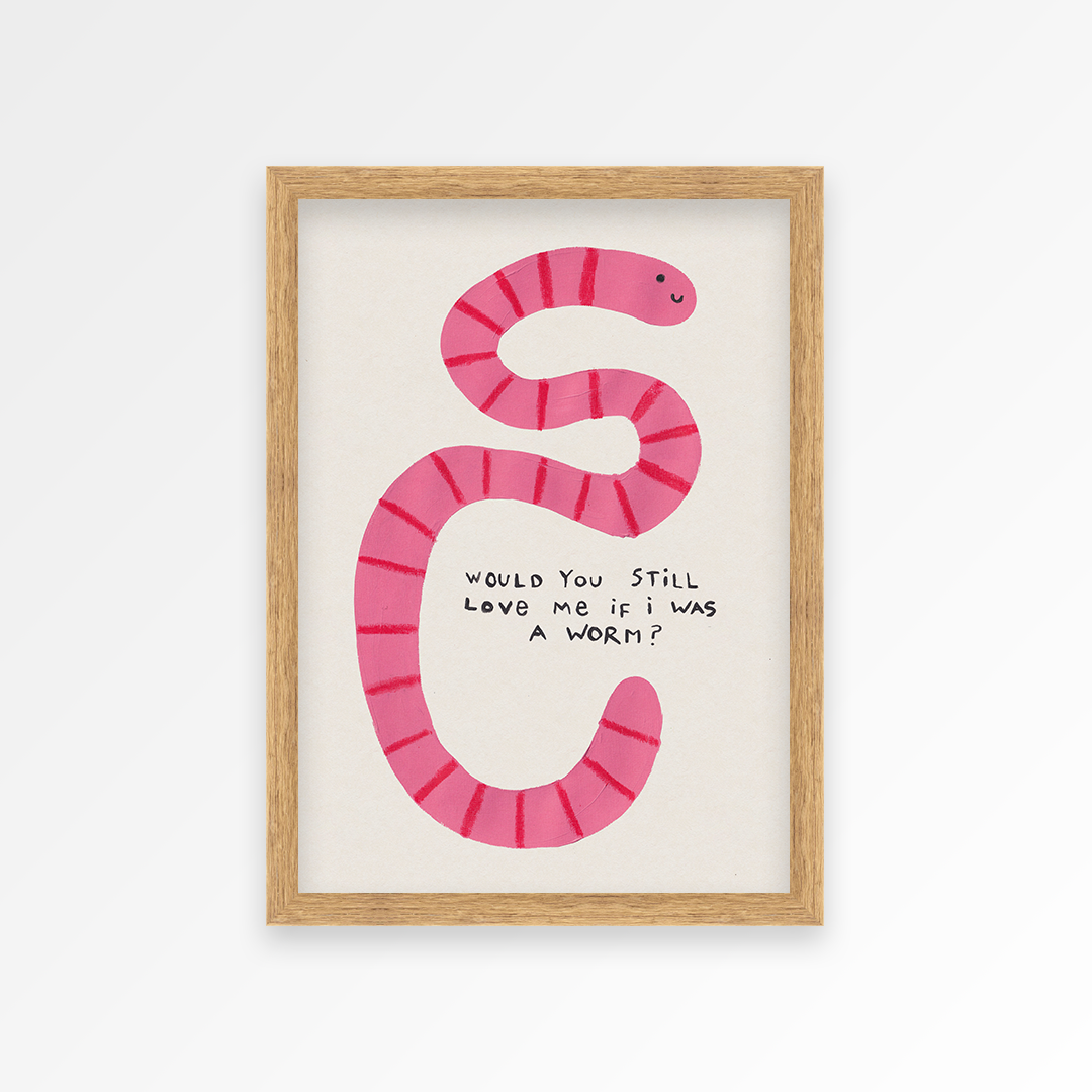 Proper Good – wholesale Art print – Pillow Talk Worm Hand Painted Art Print5