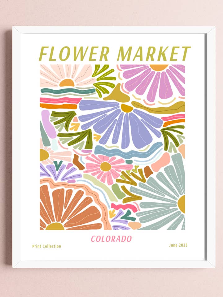 Colorado Flower Market Print for wholesale by Simply Elcee