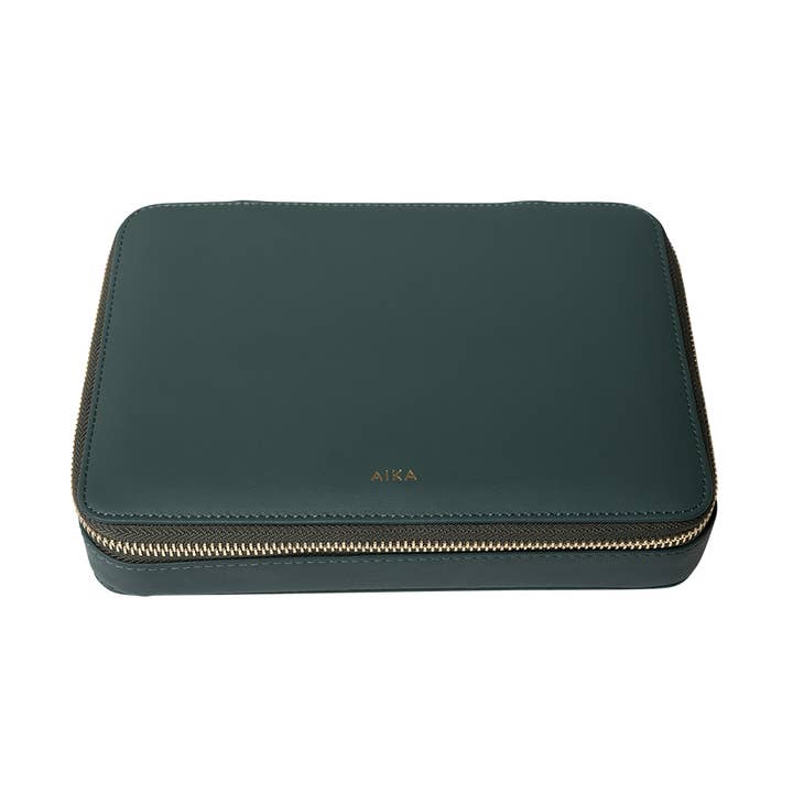 Large Jewelry Bag Dark Green for wholesale by AIKA Concept