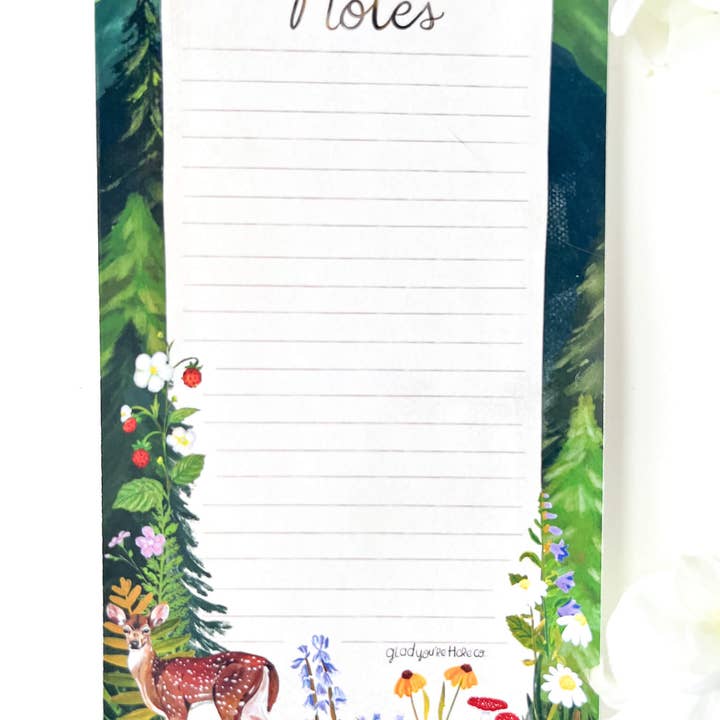 glad you're here co - Wholesale Notepad - Woodland Deer Notepad3