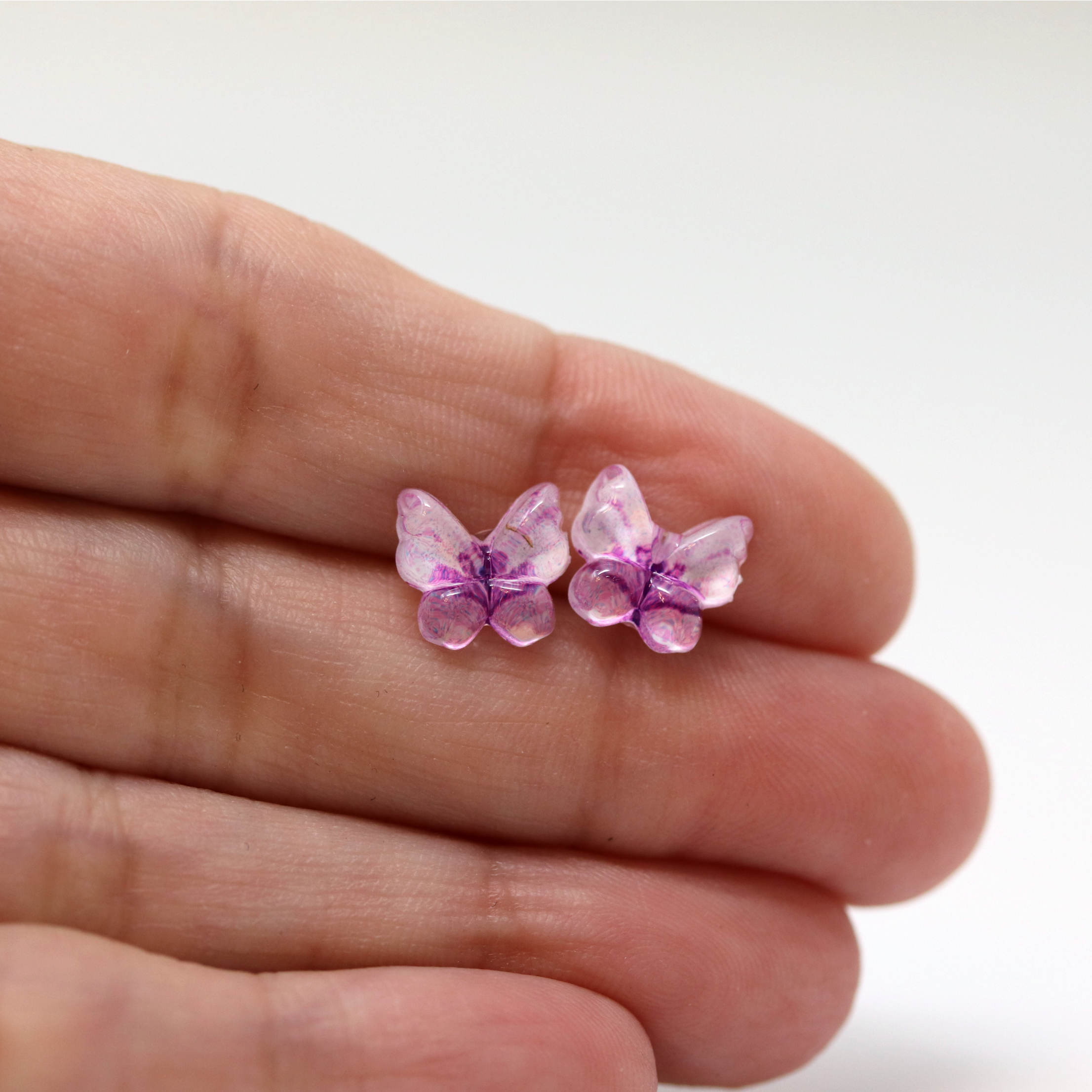 Pretty Smart - Wholesale Stud/Post Earrings - Butterfly Stud  Earrings, 10mm6