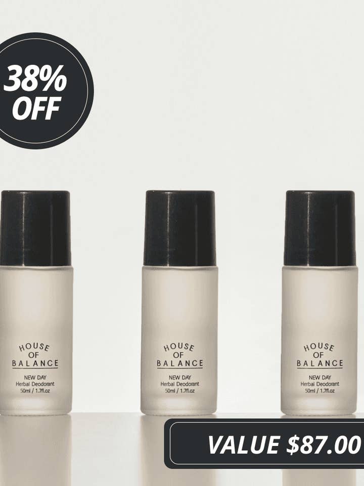 NEW DAY | HERBAL DEODORANT TRIO SET for wholesale by House of Balance