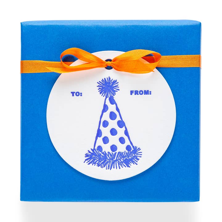 Etiquetas de regalo | Gorro de cumpleaños para venta al por mayor de Color Box Design & Letterpress