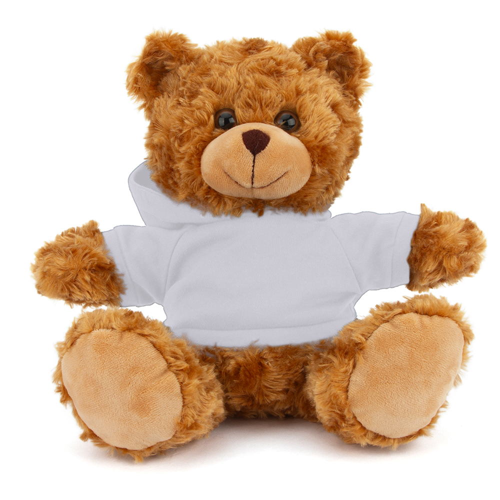 Plushland – wholesale Stuffed/plush toy – Kids & baby – 11" Personalized Teddy Bear in Hoodie | Custom Sitting Bear1