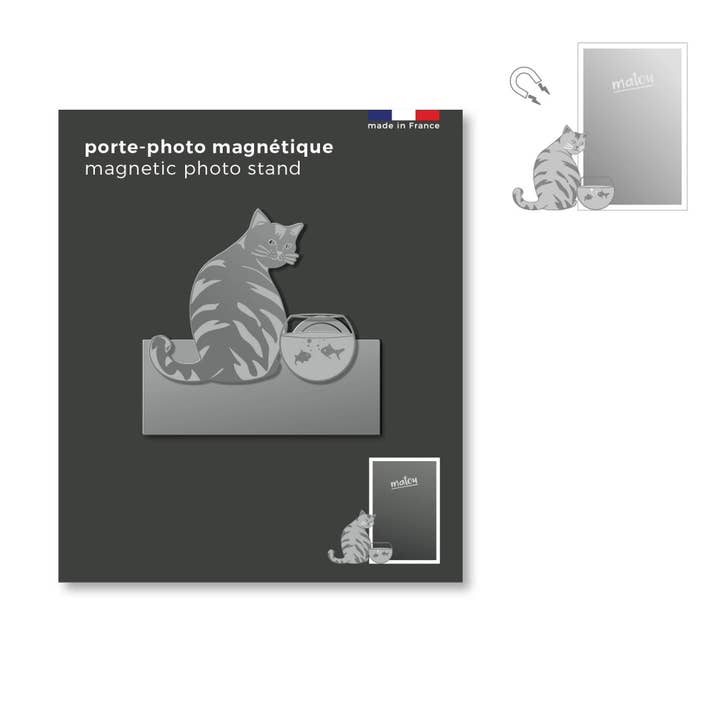porta-fotos em metal magnético - cat tomcat por atacado de tout simplement