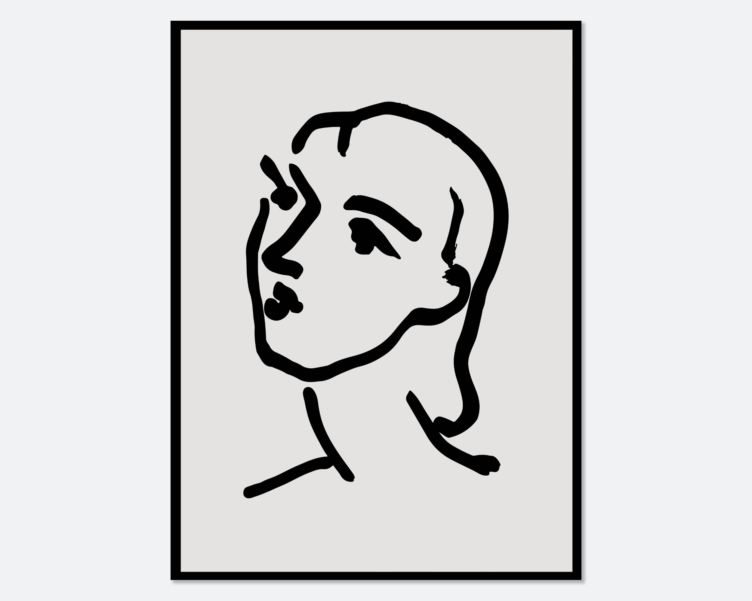 Sugar & Canvas - Wholesale Art Print - Henri Matisse Woman Line Vintage Poster Art Print M290