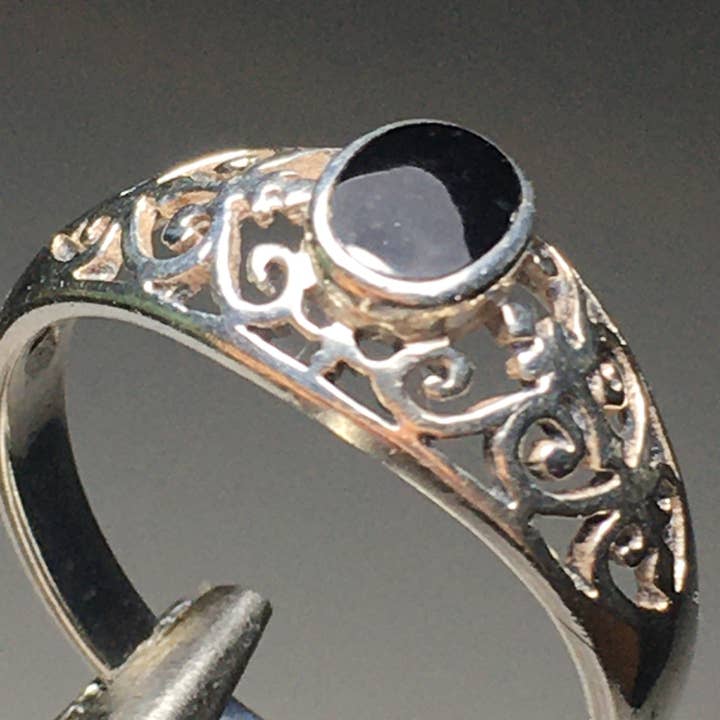 Wildheart Crystals - Wholesale Cocktail/Statement Ring - Onyx Sterling Silver Ring (Size 9)5