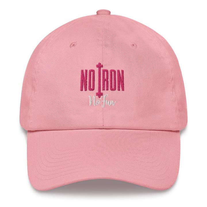 Cap, Hat, No Iron No Fun, Limited Edition, Pink for wholesale by No Fun Company