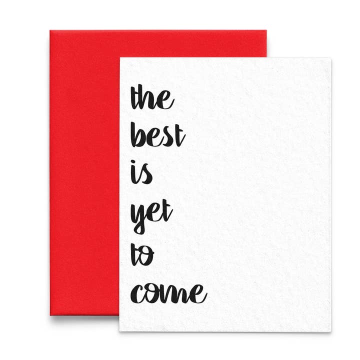 The Best is Yet to Come Anniversary and Love Card for wholesale by Lucky Dog Design Co.