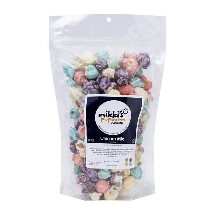 Nikki's Popcorn Company - Wholesale Popcorn - 4 Cup Peg Bag - Unicorn Mix Popcorn