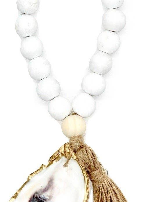 The Lagoon - Boho White - Hospitality Beads with Oyster for wholesale by The Gilded Shell
