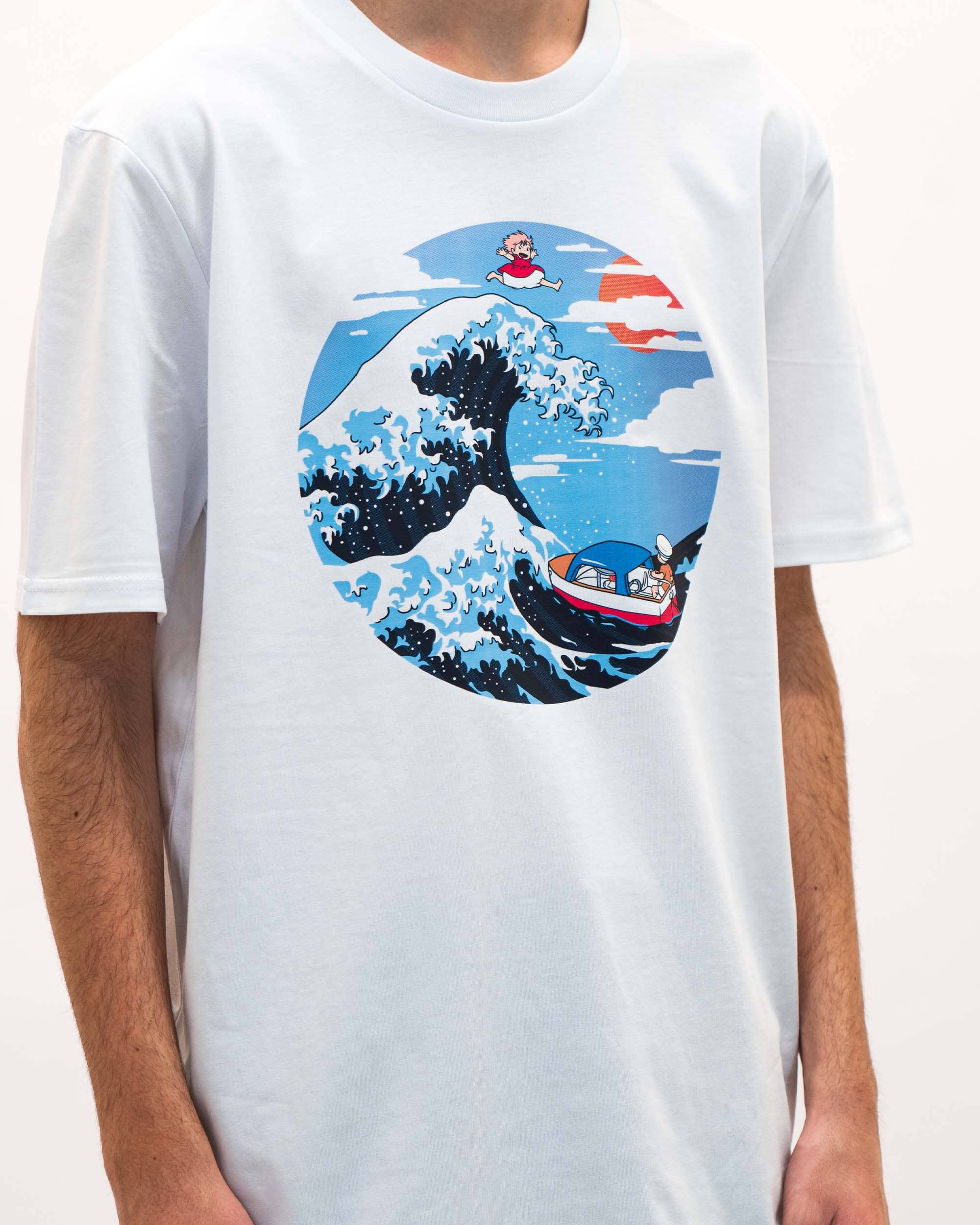 Grafitee - Wholesale Screen Printed T-Shirt - Unisex - Ponyo Wave Tshirt - Japanese Anime Graphic T-Shirt3