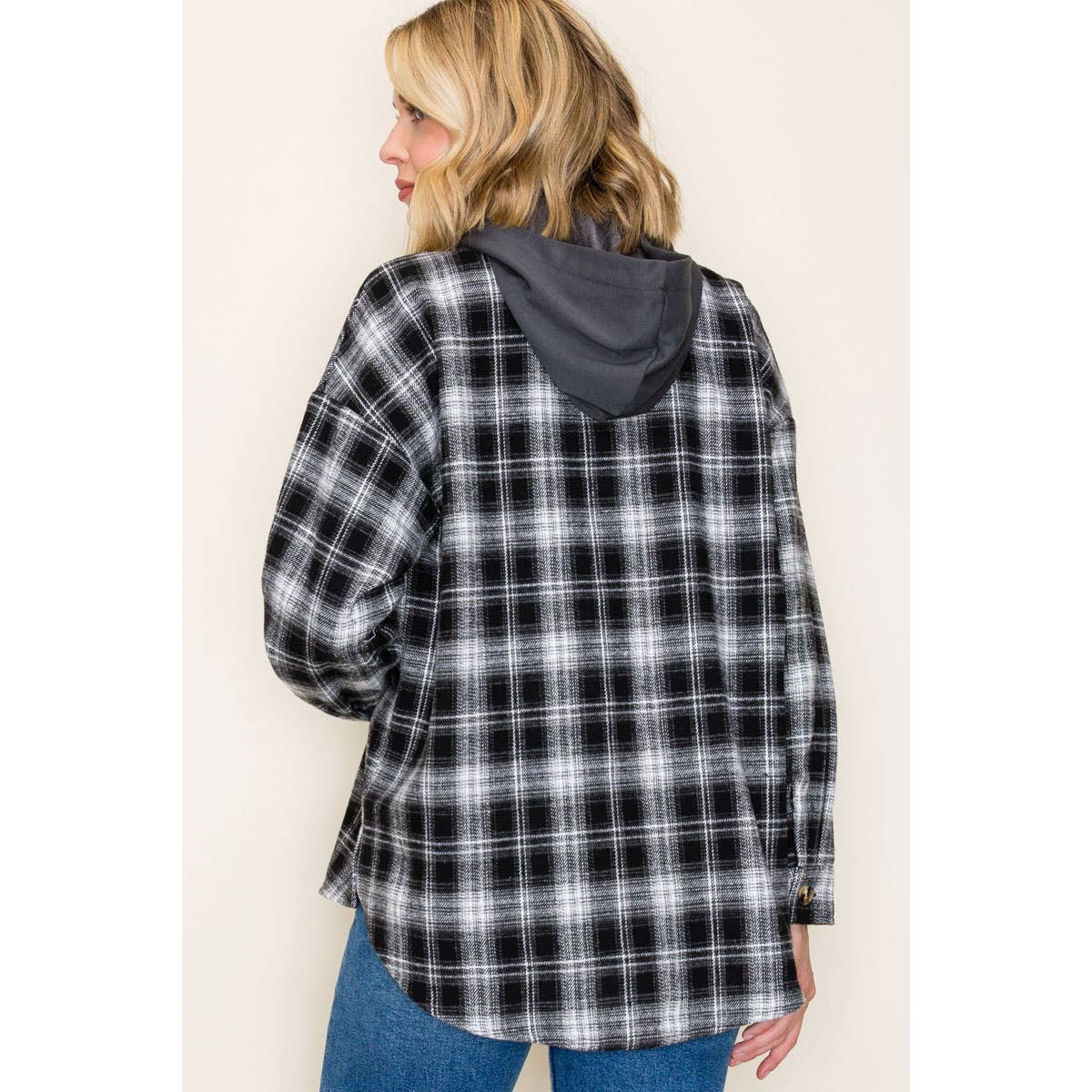 STACCATO - Wholesale Jacket - Women's - TWOFER FRENCH TERRY PLAID JACKET4