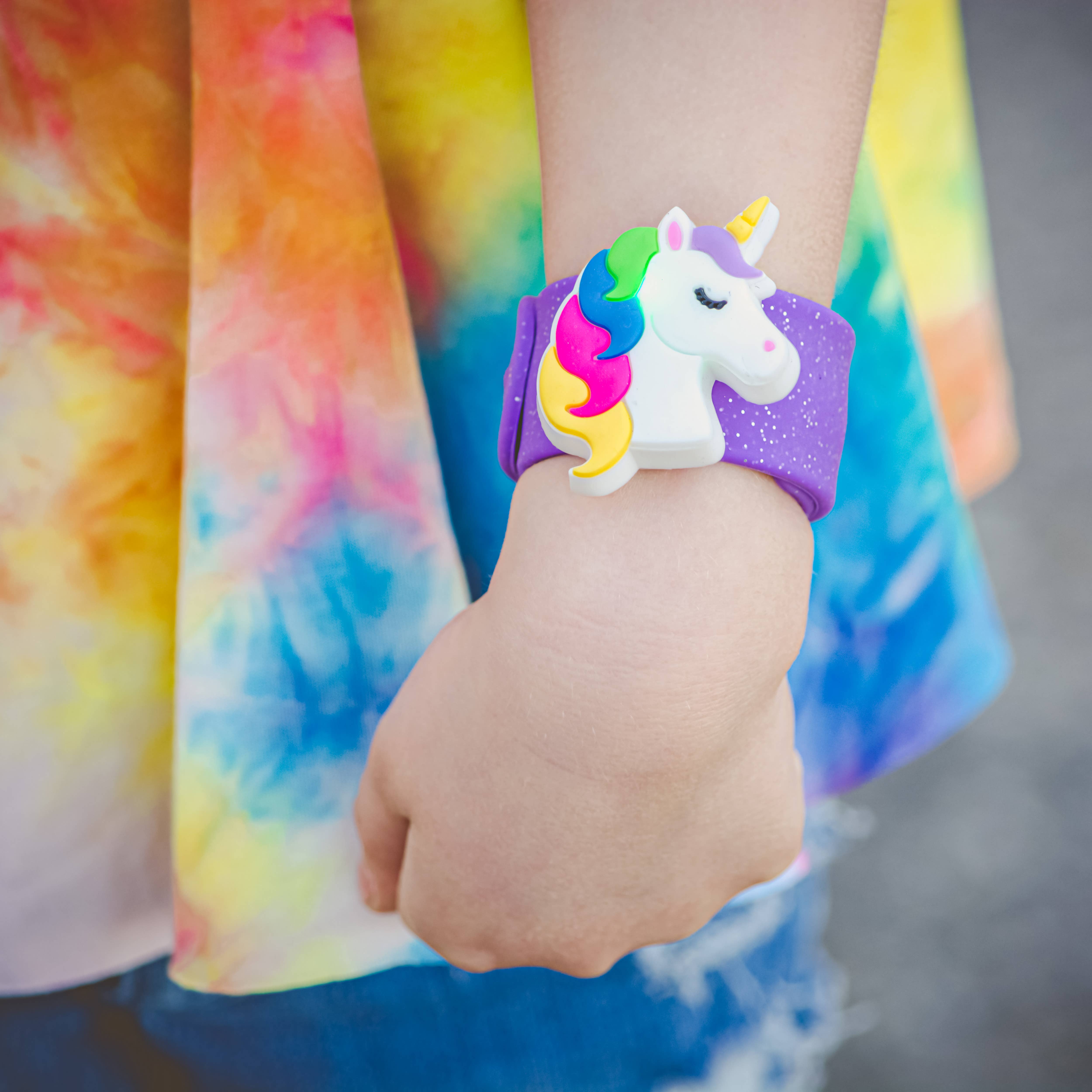 Frog Sac - Wholesale Light-Up Toy - Kids & Baby - Light Up LED Unicorn Slap Bracelets - 3 Pack5