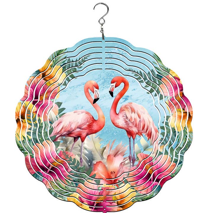 Flamingo Wind Spinner for wholesale by Traci's Fun Creations