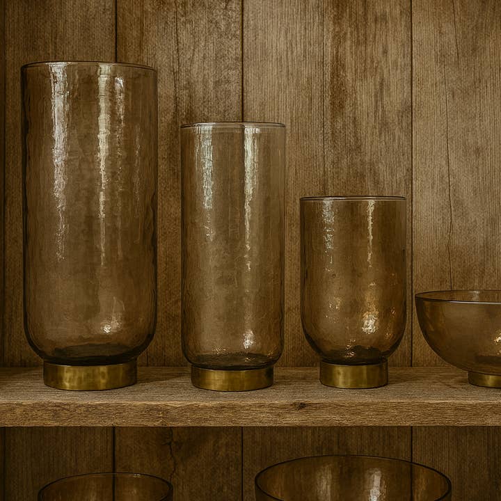 HEIRLOOM HOME DECOR - Venta al por mayor Floreros - Cilindro Grande Beige Kline0