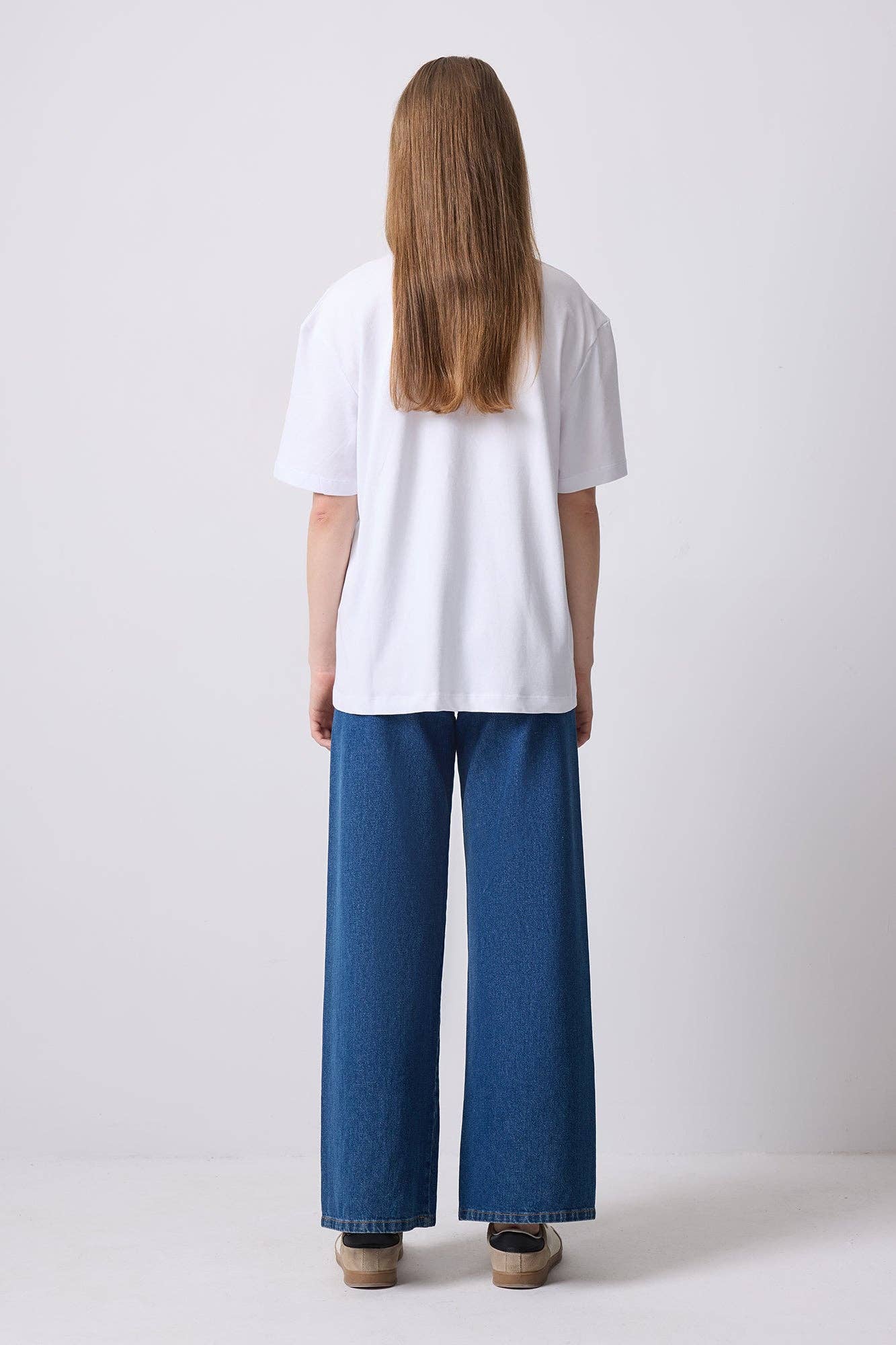 White JEWELED OVERSIZE T-SHIRT - COTTON BLEND for wholesale on Faire2