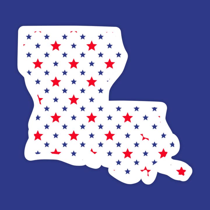 Louisiana Stars State Sticker for wholesale by The State Stickers
