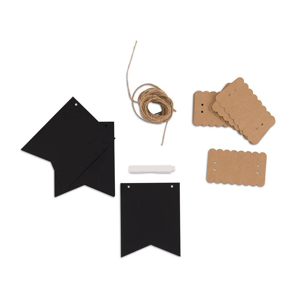 Weddingstar Inc. - Vente Kit de bricolage - Kit de bannière décorative en papier kraft et noir1